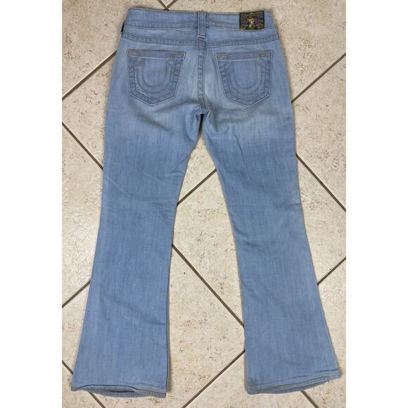 VTG True Religion Women's Morgan boot Jeans Size 29 Low Rise USA Button Fly Y2K - Picture 10 of 12